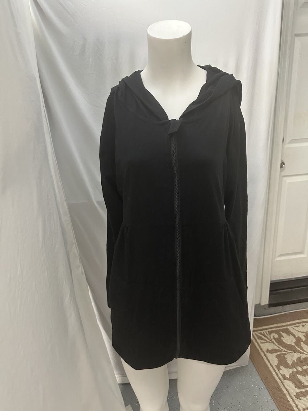 Meuponc Hooded Jacket Womens Size Large Black